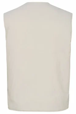 Outlet Solid Vest, , M Oatmeal