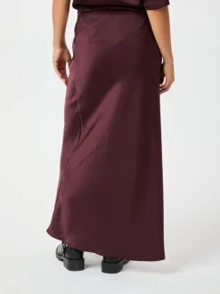 New Neo Noir Vicky Heavy Sateen Nederdel, , 40 Burgundy