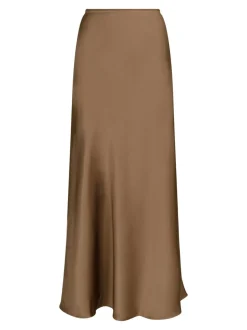 Online Neo Noir Vicky Heavy Sateen Nederdel, , 42 Dark Taupe