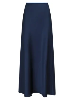 Hot Neo Noir Vicky Heavy Sateen Nederdel, , 40 Midnight Blue