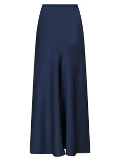Hot Neo Noir Vicky Heavy Sateen Nederdel, , 40 Midnight Blue