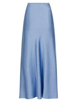New Neo Noir Vicky Heavy Sateen Nederdel, , 42 Smoke Blue