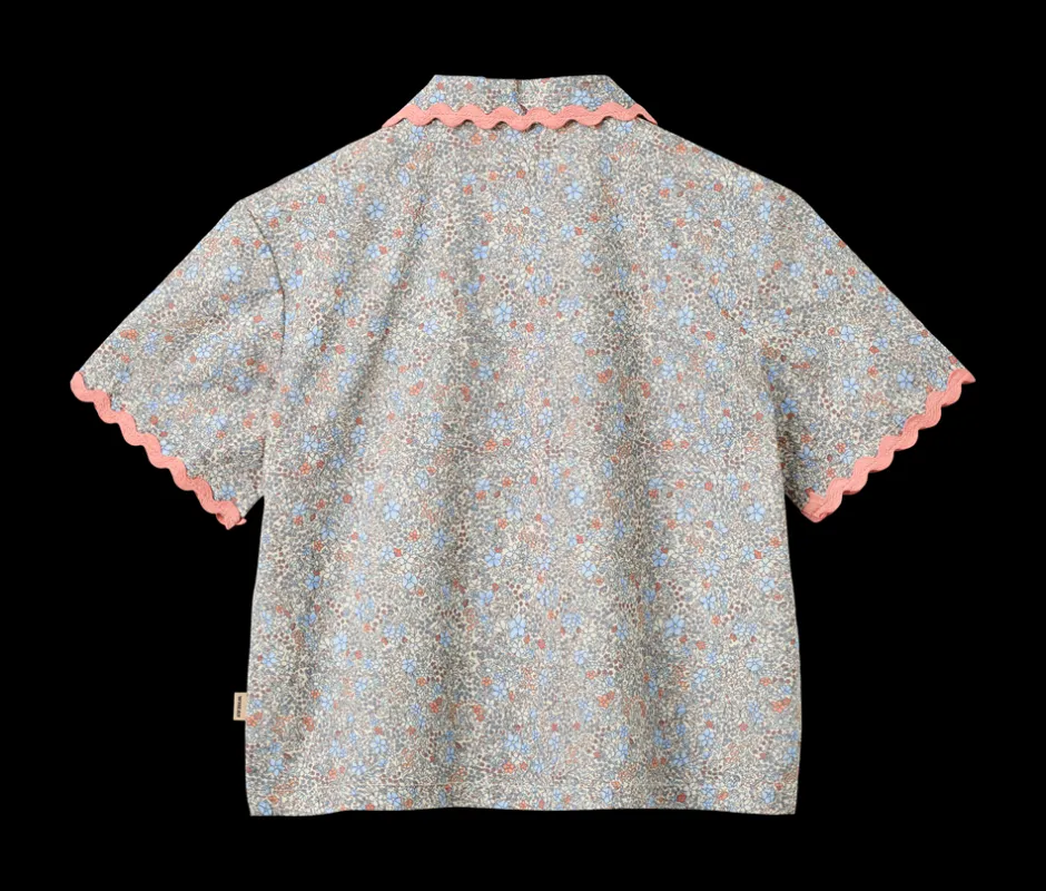 Clearance Wheat Vilma Lace Skjorte, , 110 cm Air Blue