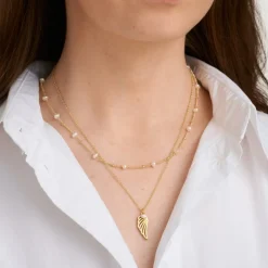 Discount Pure By Nat Vinge Halskæde, , 42 cm Gold Plated