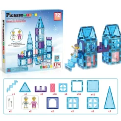 Picasso Tiles Vinterslot, 72 Dele*Børn Legetøjsfigurer & Klodser