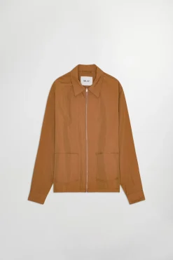 Discount NN. 07 Virgil Zip Overshirt, , S Caramel