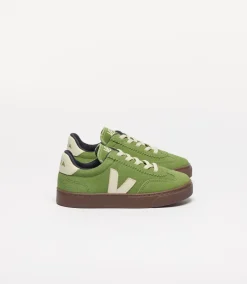 Hot Veja Volley Elastic Laces Suede Sneakers, , 35 Kiwi Pierre Bark