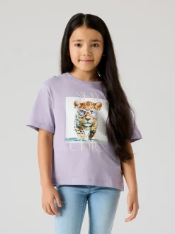 Best Name It Votea T-shirt, , 122-128 cm Lavender Gray Stay Chic