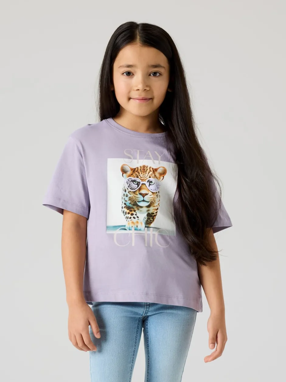 Best Name It Votea T-shirt, , 122-128 cm Lavender Gray Stay Chic