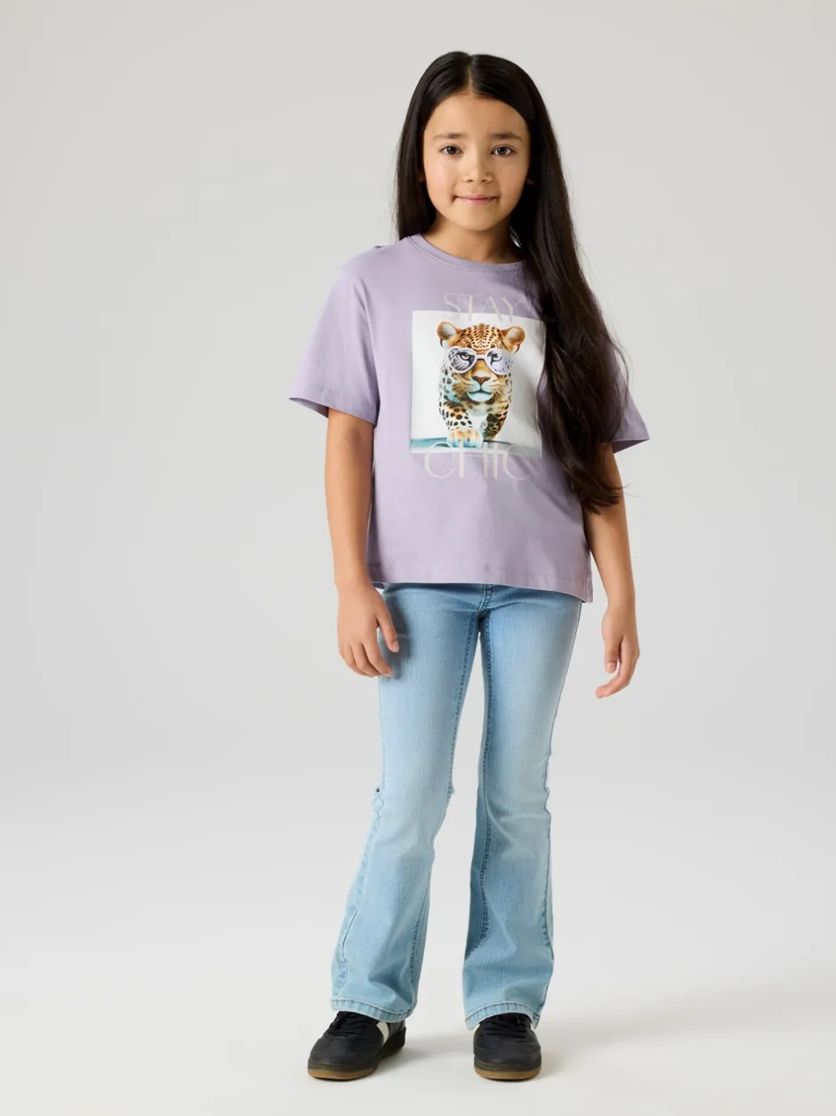 Best Name It Votea T-shirt, , 122-128 cm Lavender Gray Stay Chic