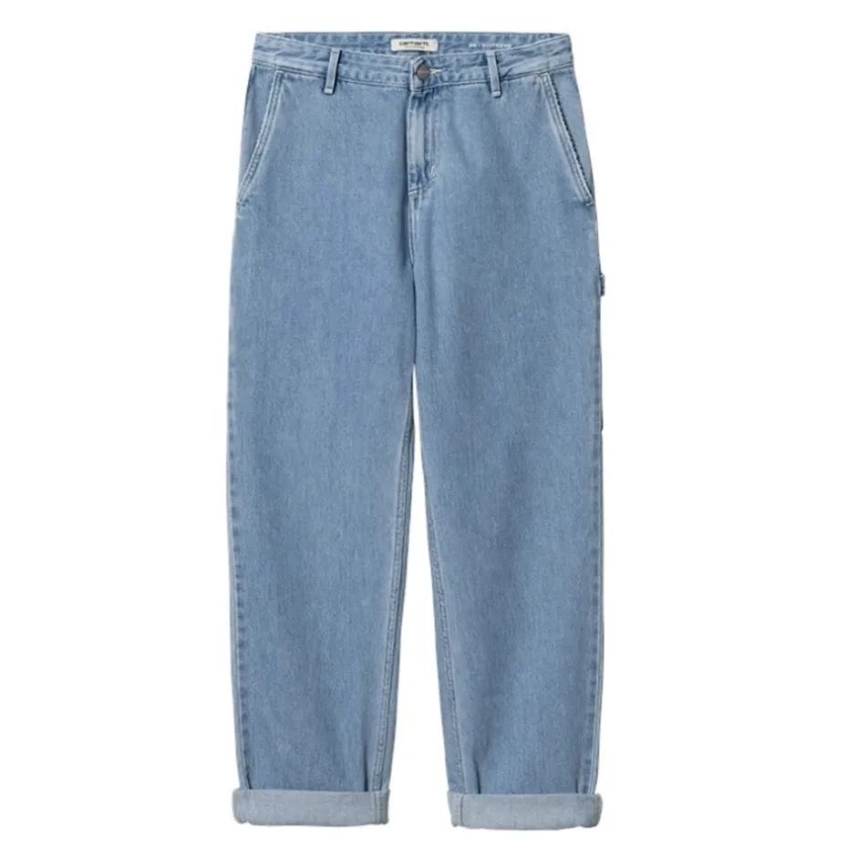 Best Carhartt WIP W' Pierce Bukser, , 30 Blue (Stone Bleached)