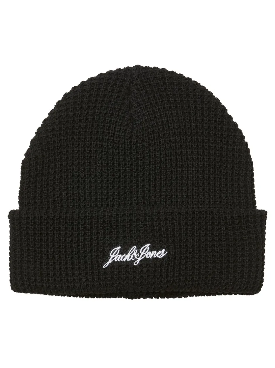 New Jack&Jones Waffle Beanie, , One size Black