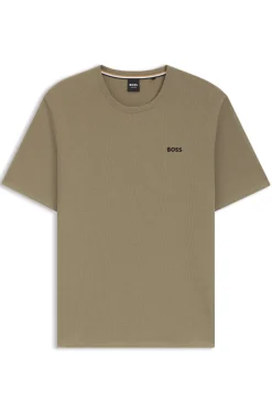 Online Boss Black Waffle Pyjamas T-shirt, , XL Open Brown