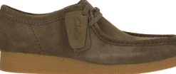 Best Clarks WallabeeEVO G Sko, , 45 Dark Olive Suede