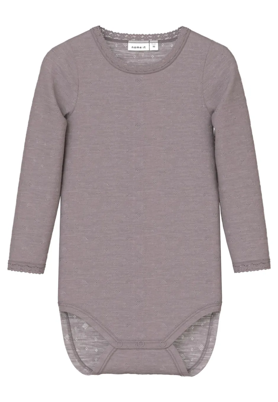 Name It Wang Wool Needle Body, , 98 cm*Børn Bodies & Heldragter