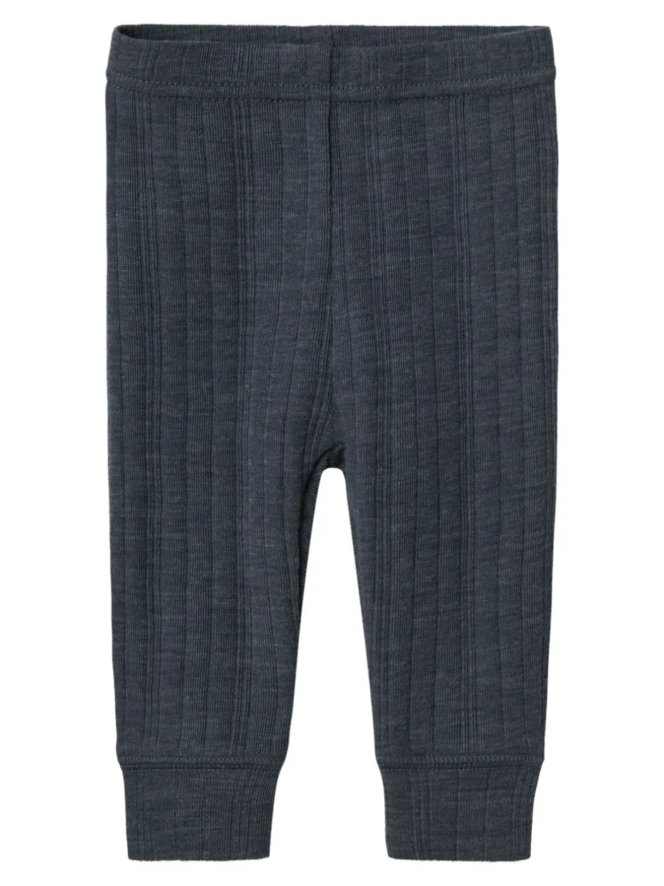 Sale Name It Wang Wool Needle Longjohn Leggings, , 74 cm Ombre Blue