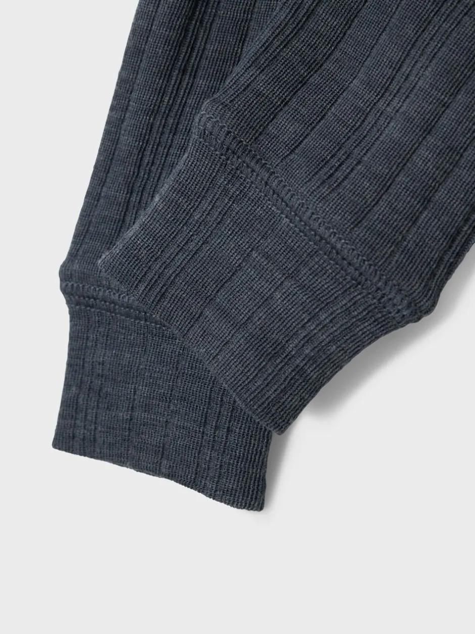 Sale Name It Wang Wool Needle Longjohn Leggings, , 74 cm Ombre Blue