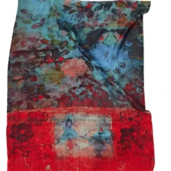 Best Bella Ballou Watercolor Tørklæde, Blue/Red