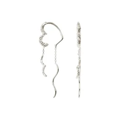 Camille Brinch Wavy Sparkly Heart Øreringe,*Dame Øreringe