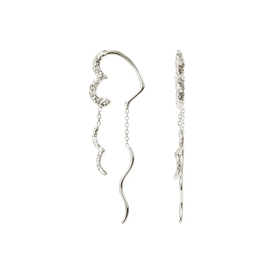 Camille Brinch Wavy Sparkly Heart Øreringe,*Dame Øreringe