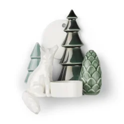 Hot DOTTIR Winter Stories Væghængt Ræv Lysestage, White/Green