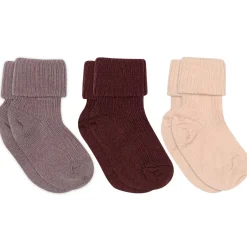 MP Denmark Wool Rib Baby 3-pak Strømper, , 15-16*Børn Sokker & Strømper