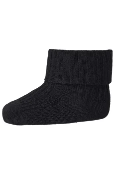Online MP Denmark Wool Rib Baby Strømper, , 25-28 Black