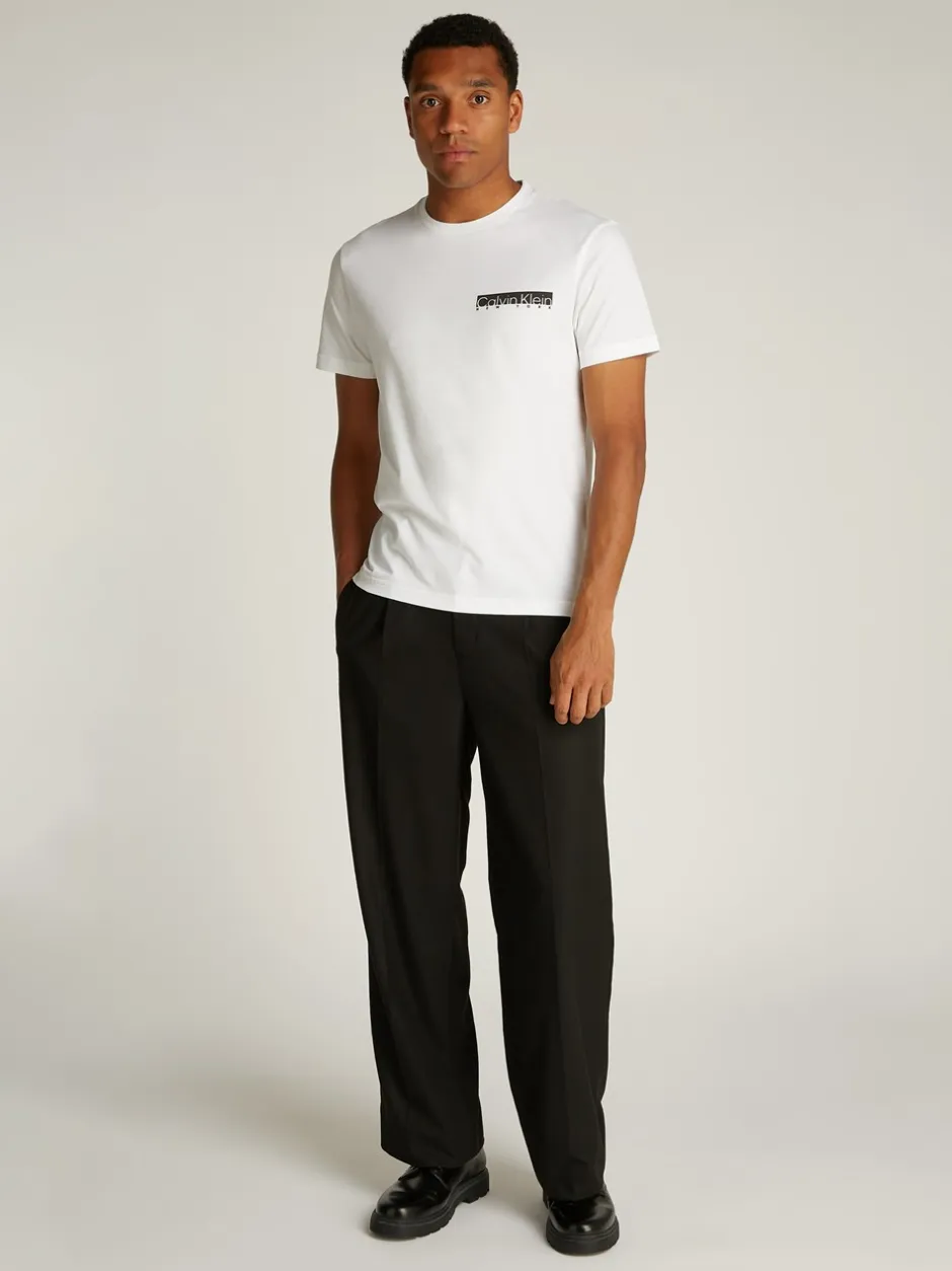 New Calvin Klein Wool Wide Leg Bukser, , W32/L32 Ck Black