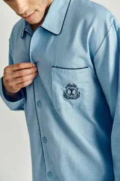 Discount Impetus Woven Pyjamas, , XL Blue