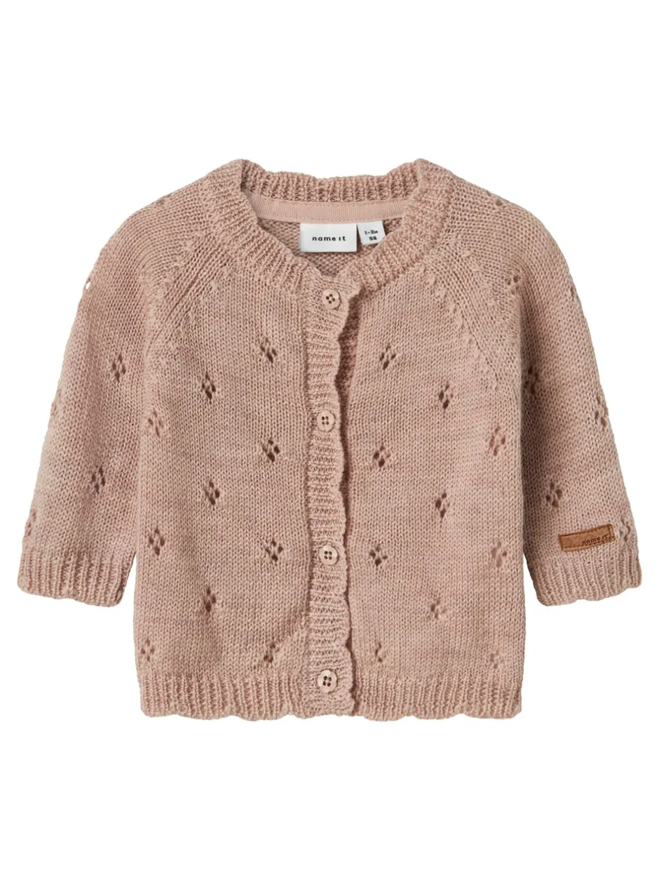 Outlet Name It Wrilla Wool Knit Cardigan, , 68 cm Shadow Gray