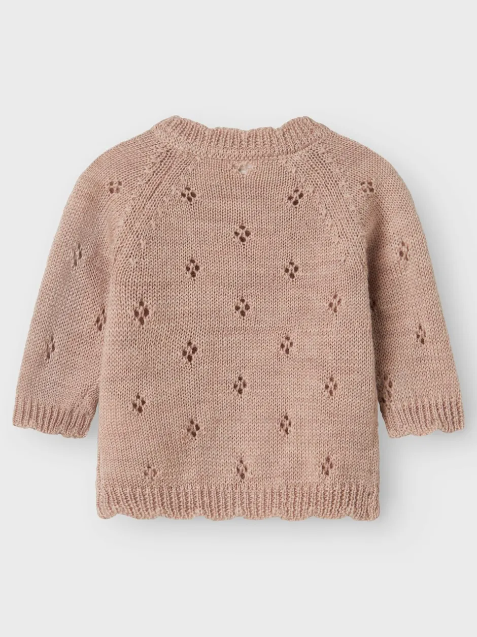 Outlet Name It Wrilla Wool Knit Cardigan, , 68 cm Shadow Gray