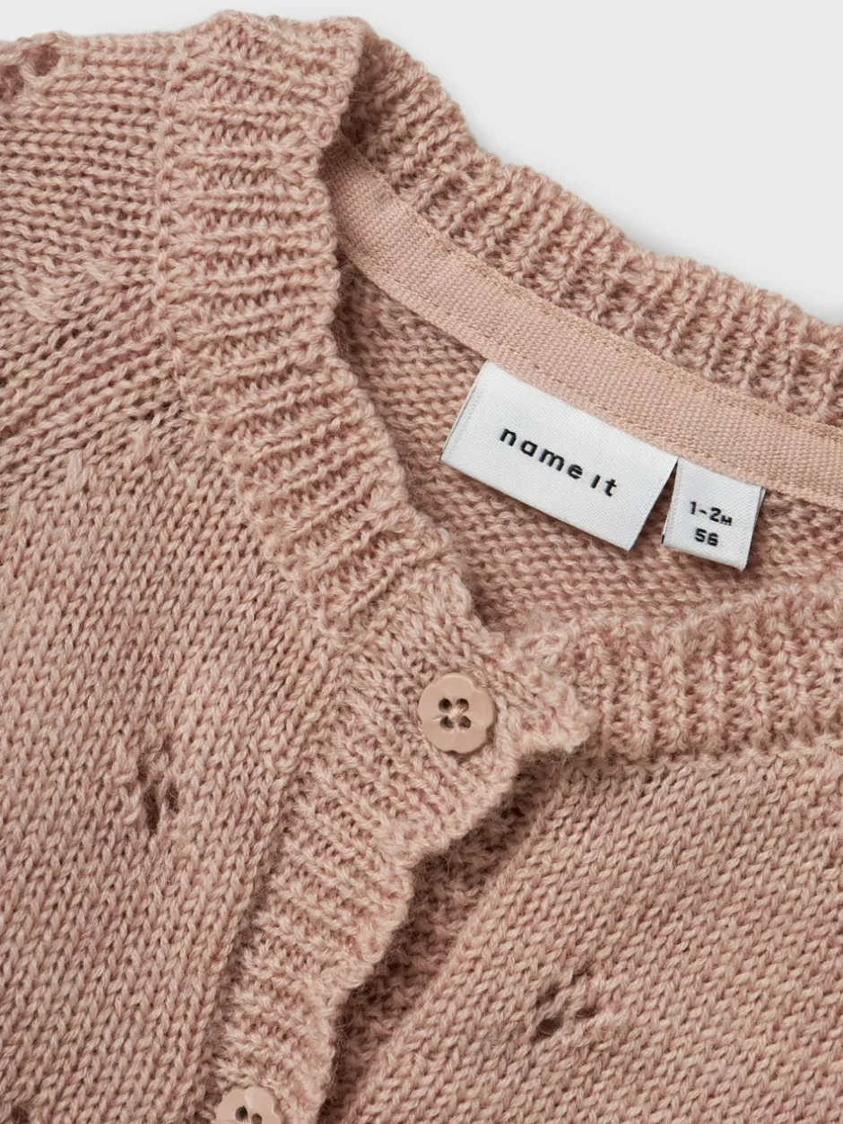 Outlet Name It Wrilla Wool Knit Cardigan, , 68 cm Shadow Gray