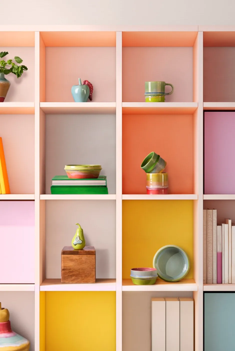 Kähler X Kimpop Krus, , 36 cl Yellow/Apple Green/Pink