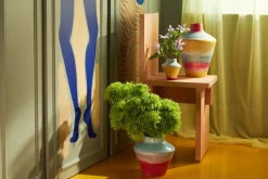 Clearance Kähler X KimPop Vase, Pink/Mint/Yellow