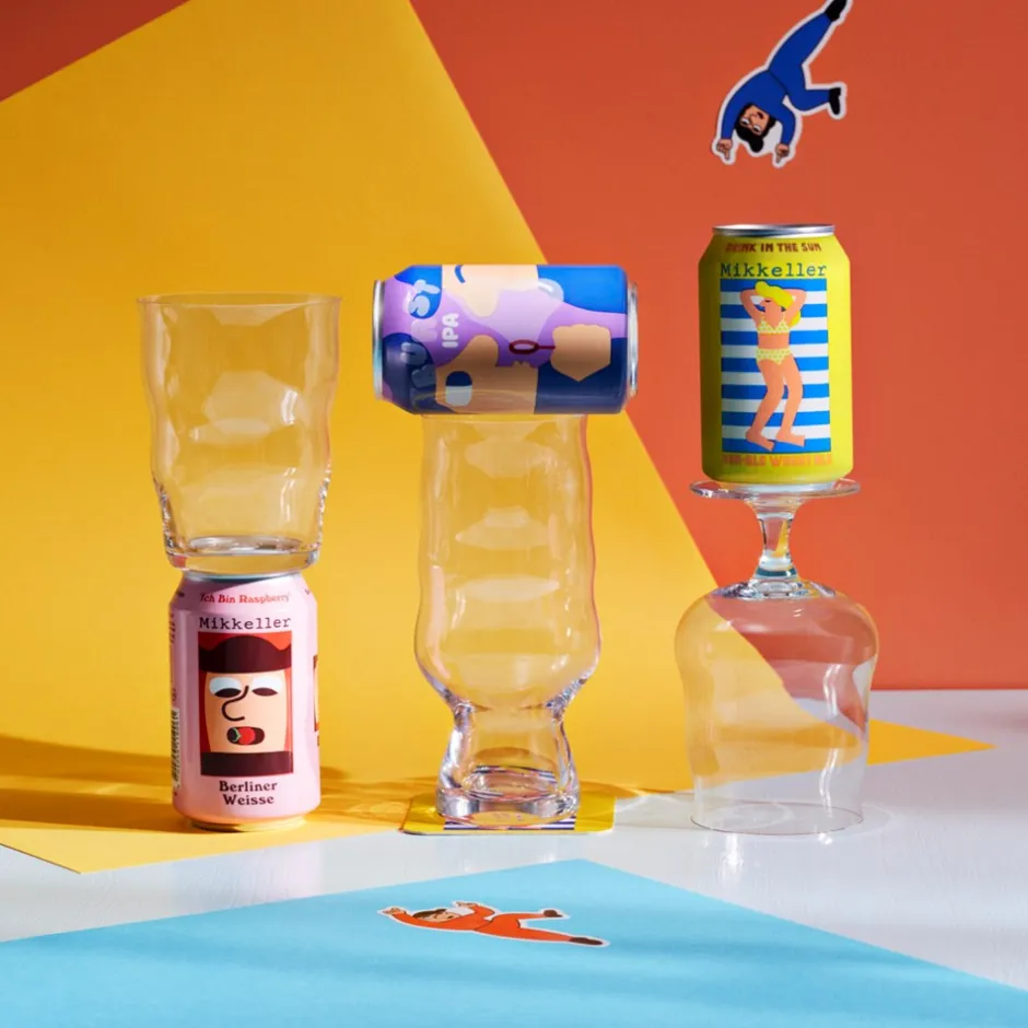 Holmegaard X Mikkeller 2-pak Universalt Ølglas, , 40 cl* Glas