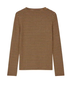 Discount Mads Nørgaard 5x5 Stripe Talika Langærmet T-shirt, , 14 år Ermine/Black