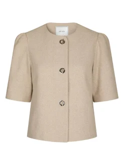 Sale Neo Noir Xanthe Light Herringbone Blazer, , 36 Sand