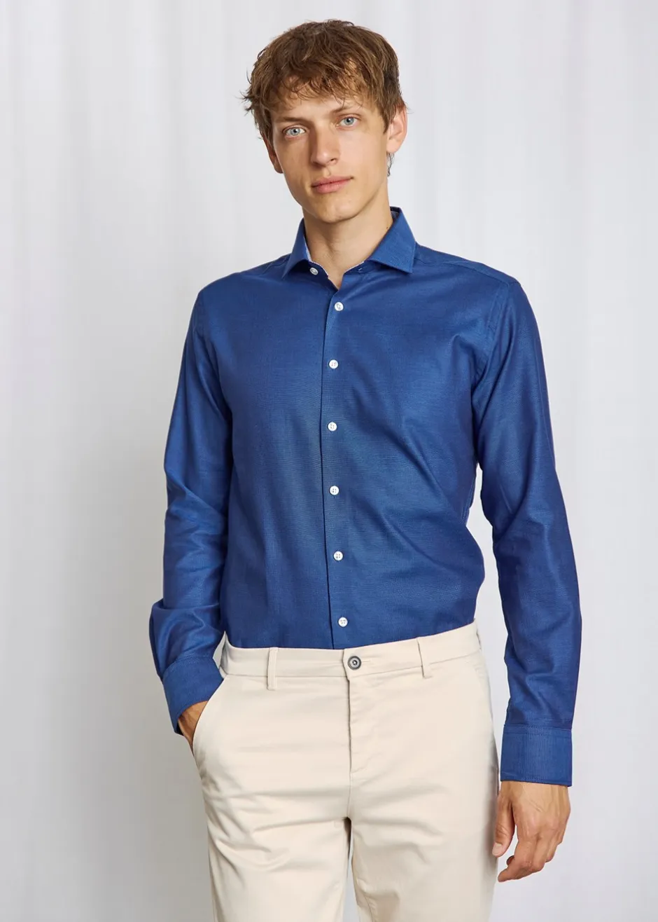 Discount Bruun & Stengade Yandy Skjorte, , 42 Dark Blue