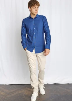 Discount Bruun & Stengade Yandy Skjorte, , 42 Dark Blue