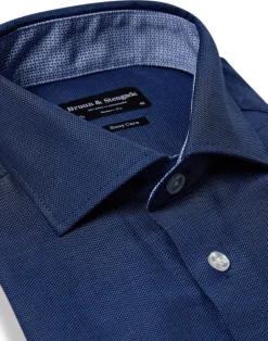 Discount Bruun & Stengade Yandy Skjorte, , 42 Dark Blue