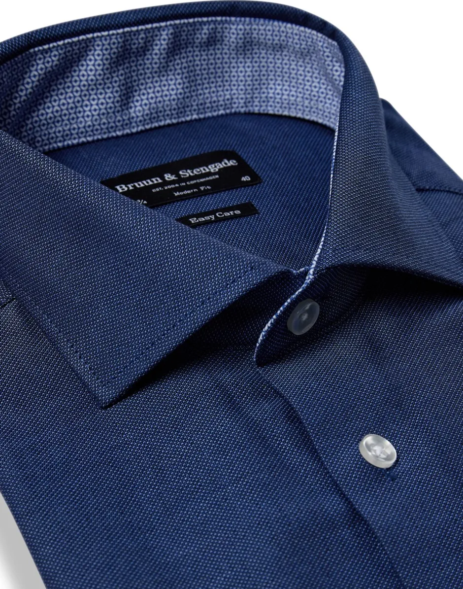 Discount Bruun & Stengade Yandy Skjorte, , 42 Dark Blue