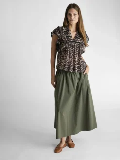 Neo Noir Yara Poplin Nederdel, , 36*Dame Nederdele