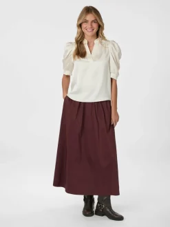 Neo Noir Yara Poplin Nederdel, , 40*Dame Nederdele