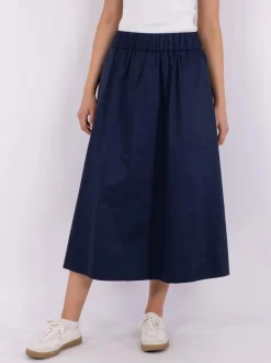 Neo Noir Yara Poplin Nederdel, , 38 Navy