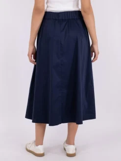 Neo Noir Yara Poplin Nederdel, , 38 Navy