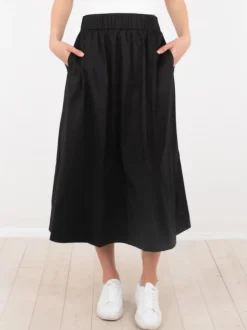 Discount Neo Noir Yara Poplin Nederdel, , 40 Sort