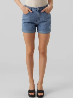 Hot Vero Moda Zuri Loose Shorts, , S Medium Blue Denim