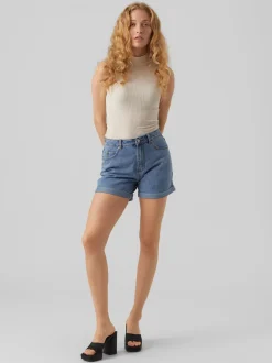 Hot Vero Moda Zuri Loose Shorts, , S Medium Blue Denim