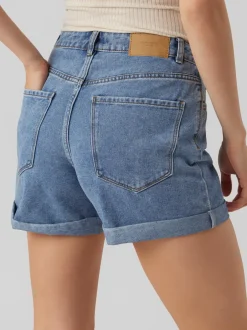 Hot Vero Moda Zuri Loose Shorts, , S Medium Blue Denim